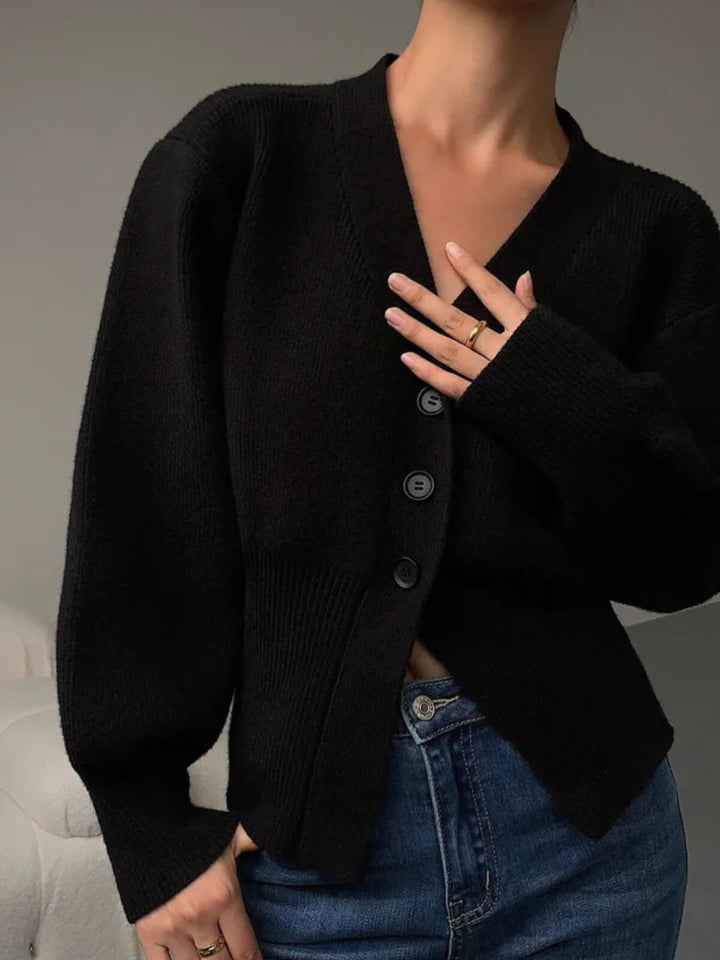 Elegant Korean Fashion Long Sleeves Knitted Cardigan
