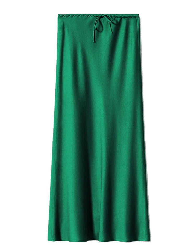 Elegant High-Waist Straight Maxi Skirt