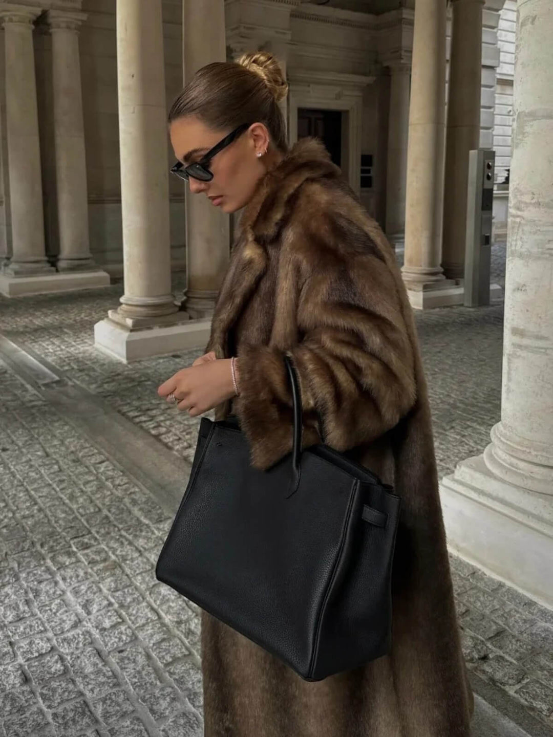 Elegant Lapel Long Sleeve Overcoat