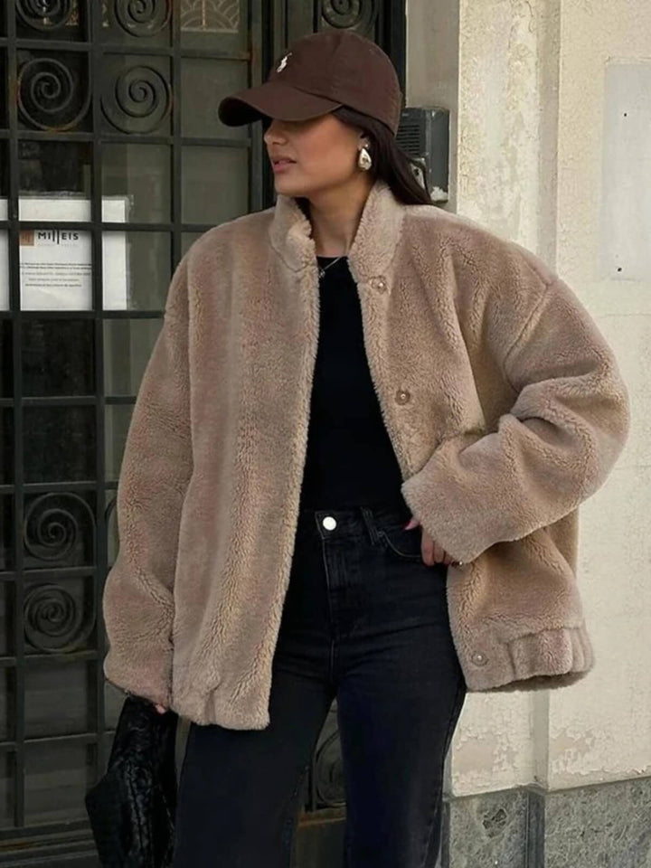 Chic Long Sleeve Thicken Warm Coat