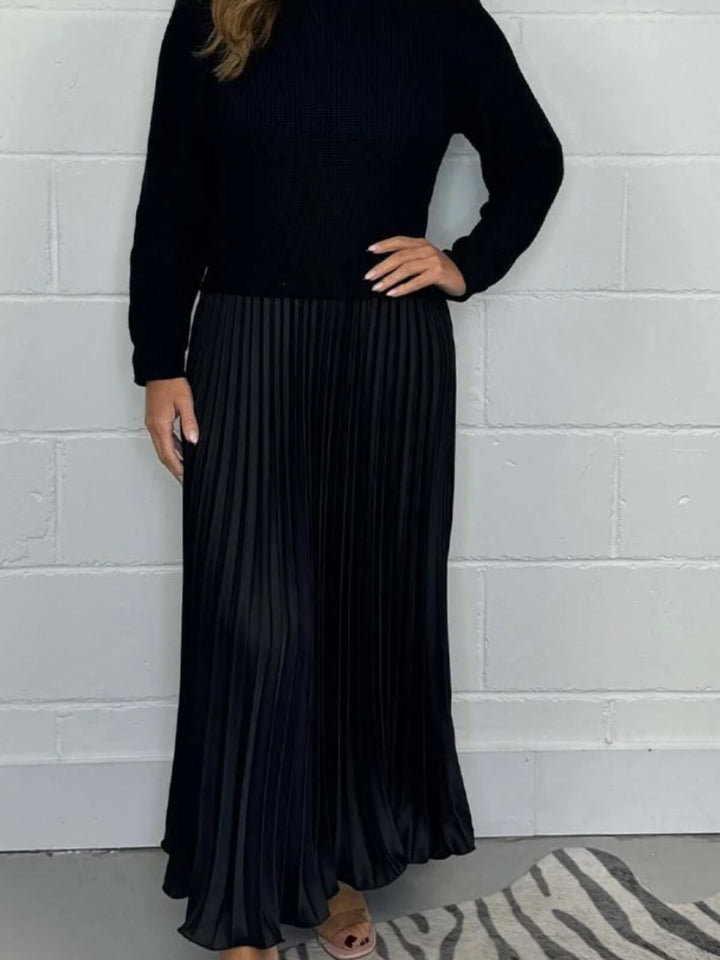 Elagant Two-Piece Sweater And Skirt Set