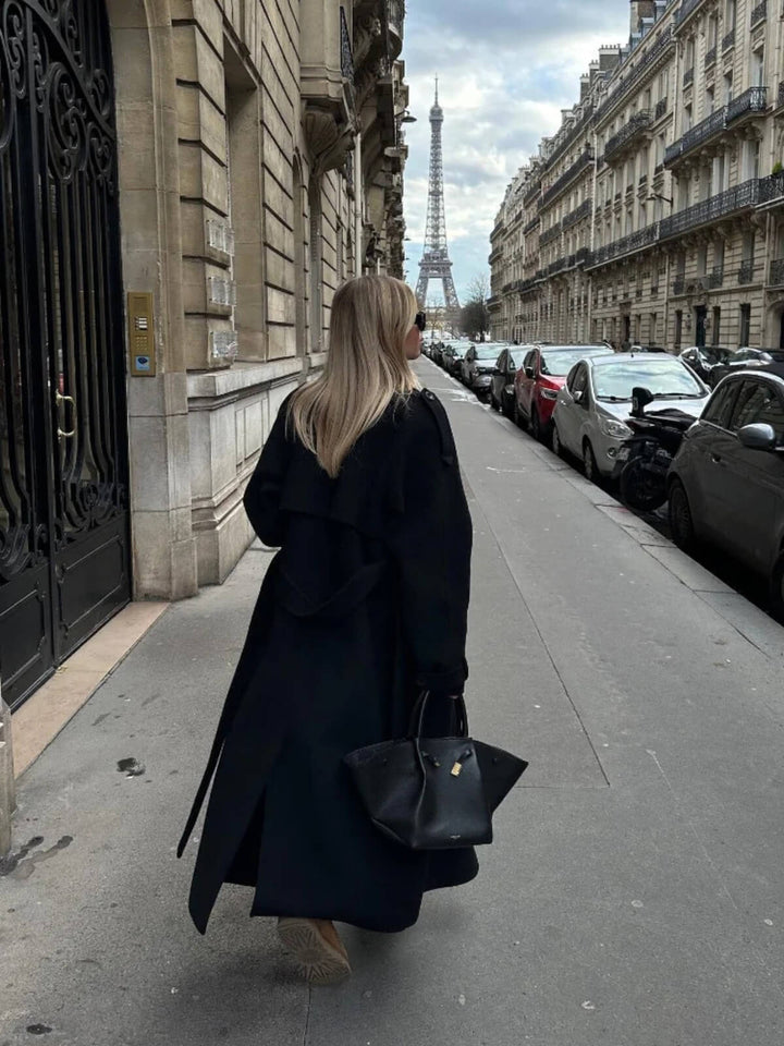 Oversized Long Coat With Belt