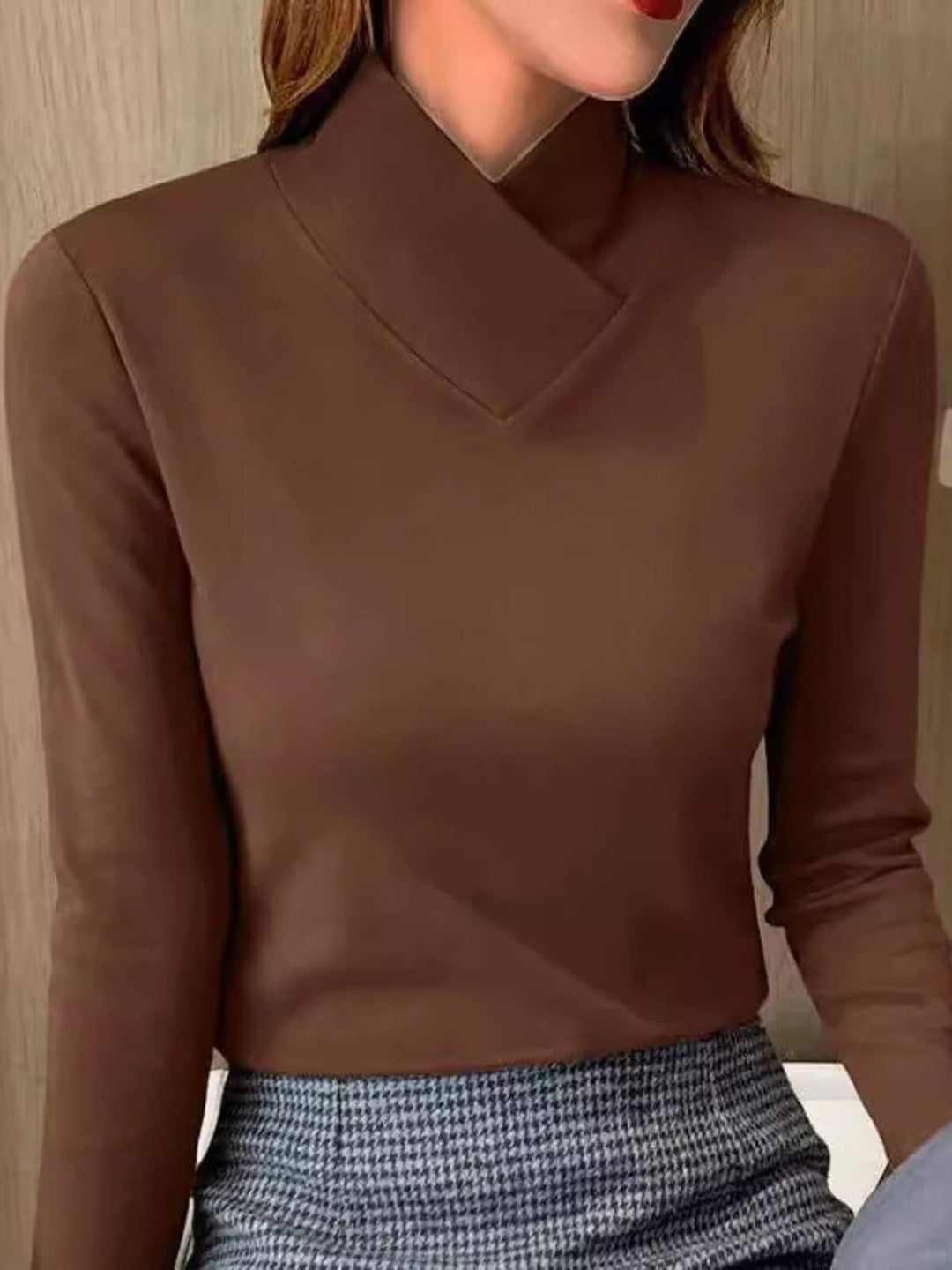 Turtleneck Sweater with High Collar