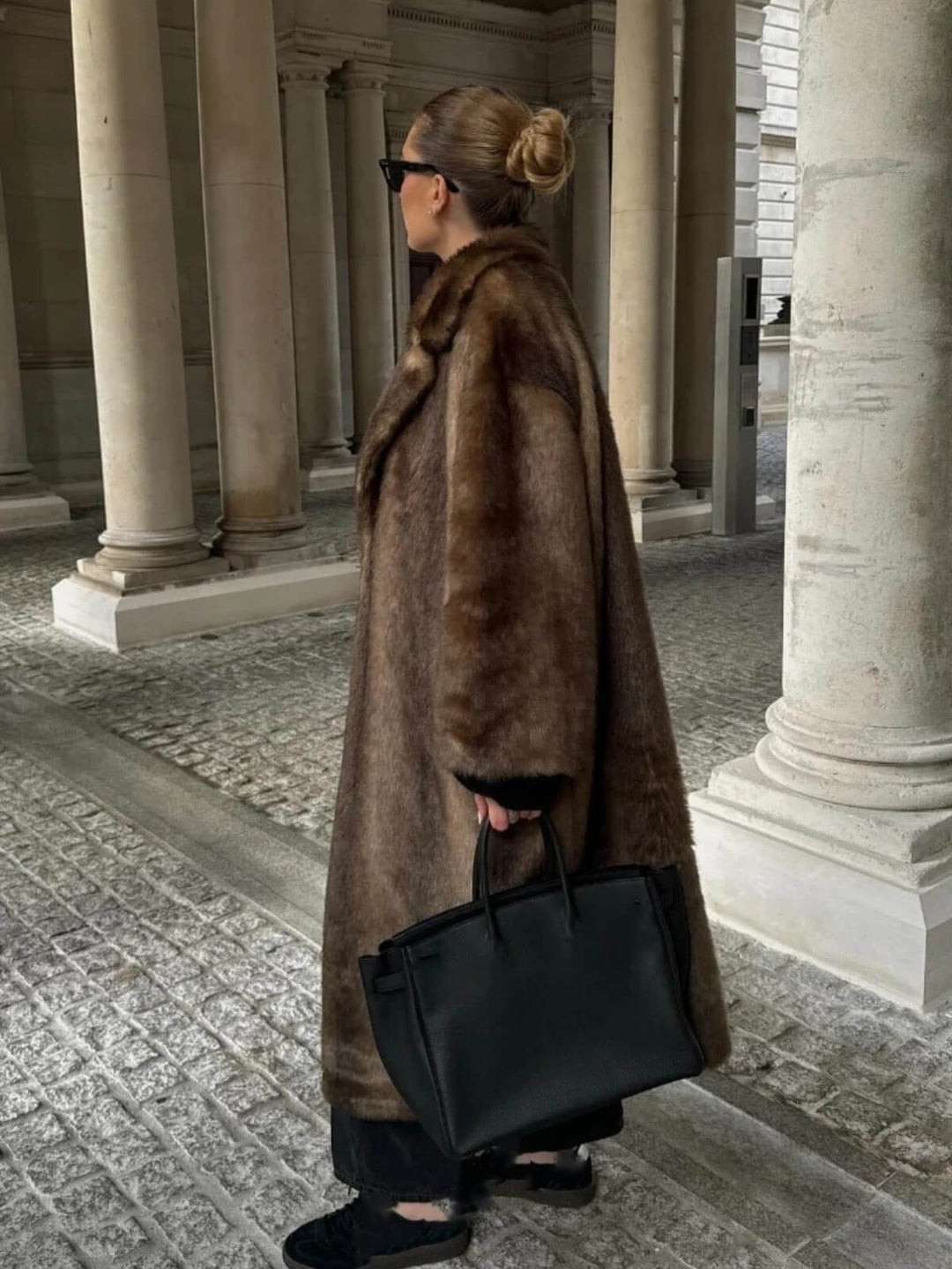 Elegant Lapel Long Sleeve Overcoat