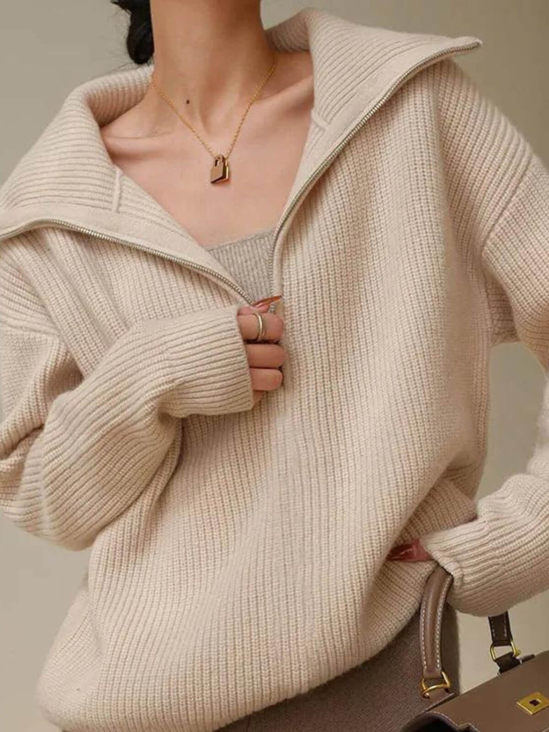 Women's Turtleneck Loose Lapel Knitwear