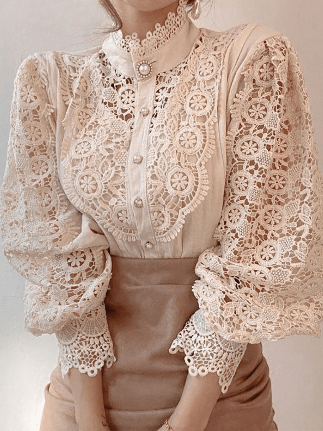 Elegant Chiffon Turtleneck Blouse