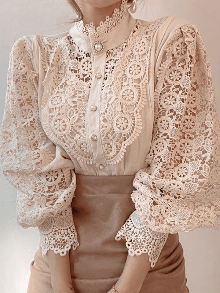 Elegant Chiffon Turtleneck Blouse