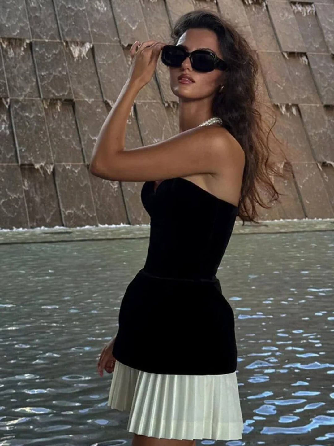 Elegant Backless High-Waist A-Line Mini Dress