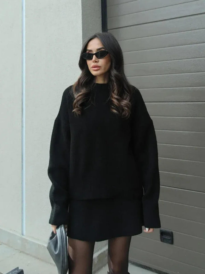 Elegant Sweater Skirt Set