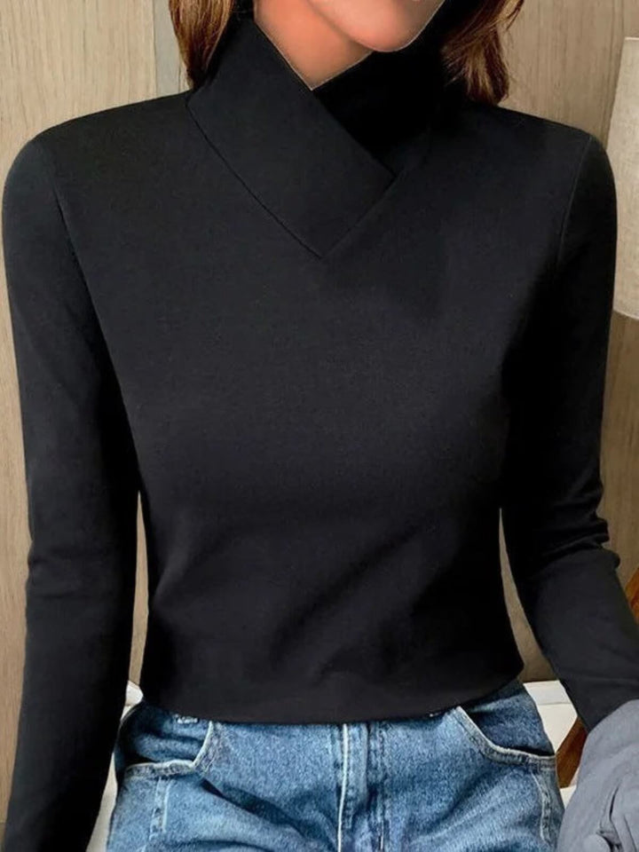 Turtleneck Sweater with High Collar