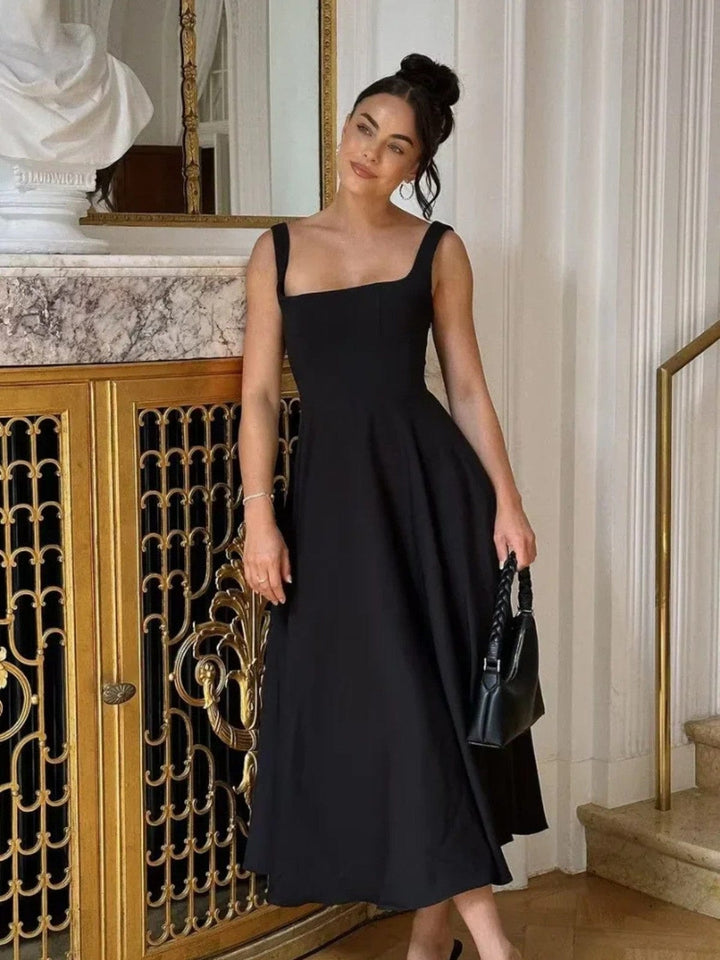 Square Neck Elegant Dress