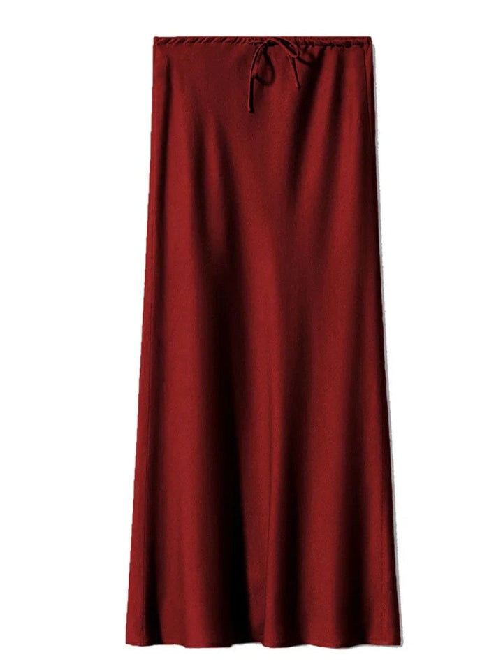 Elegant High-Waist Straight Maxi Skirt