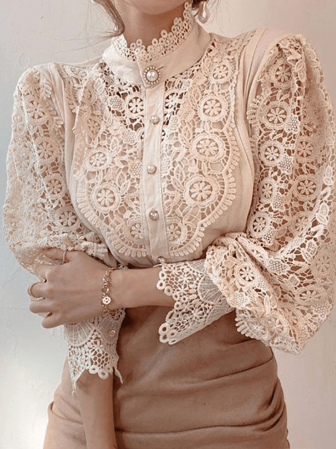 Elegant Chiffon Turtleneck Blouse