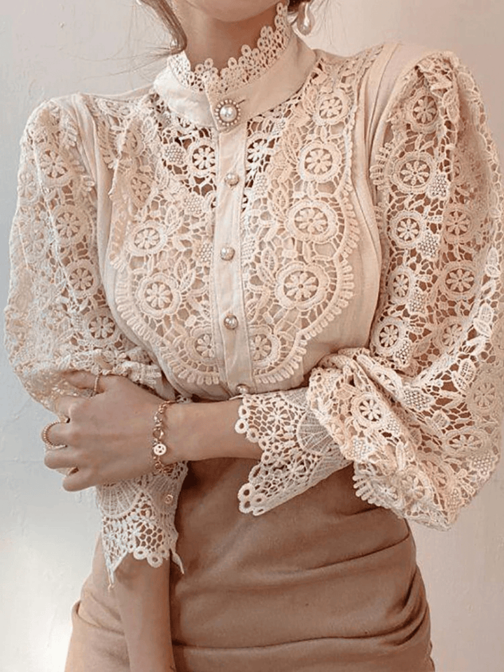 Elegant Chiffon Turtleneck Blouse