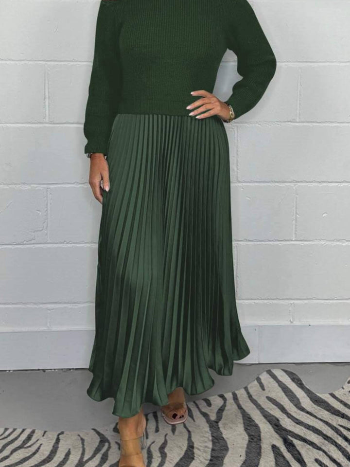 Elagant Two-Piece Sweater And Skirt Set
