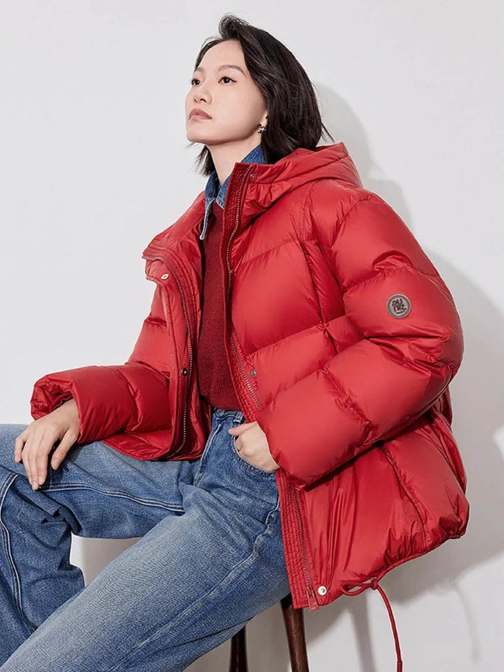 Women’s Splicing Waterproof And Thickened Warm Bread Jacket