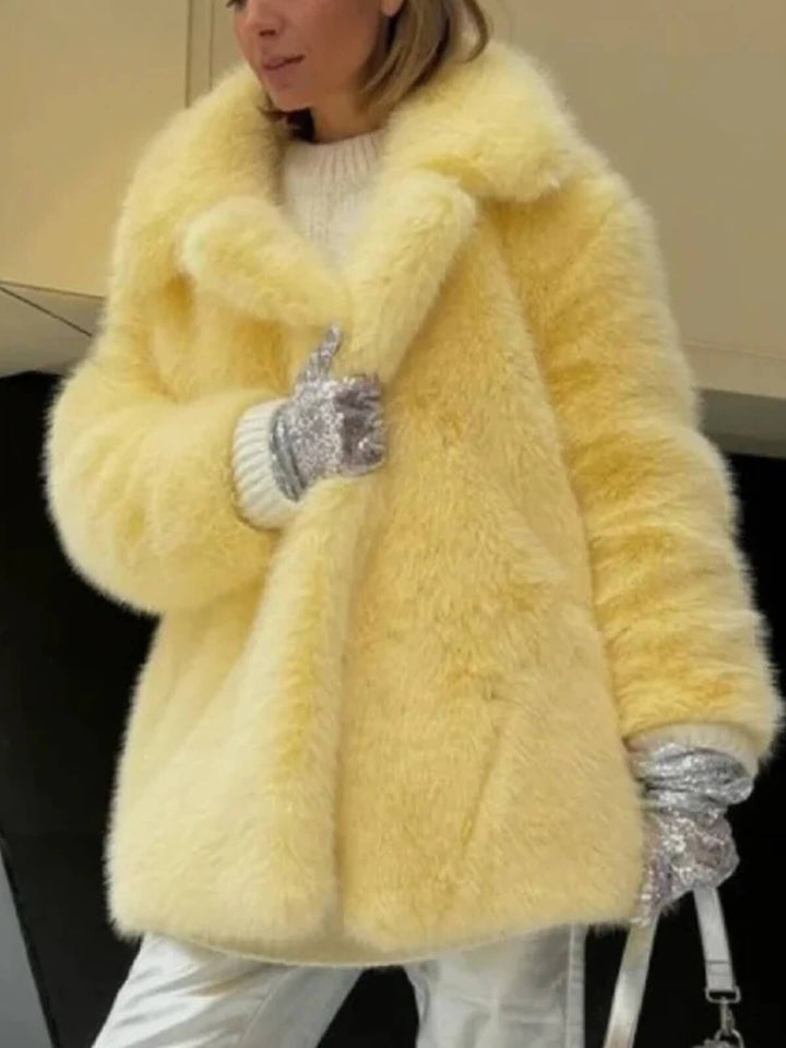 Casual Thick High Quality Fluffy Mid-Length Coat