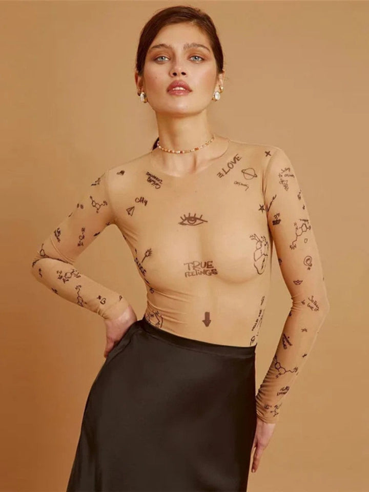 Sexy Slim Fit Long Sleeve O-Neck Bodysuit