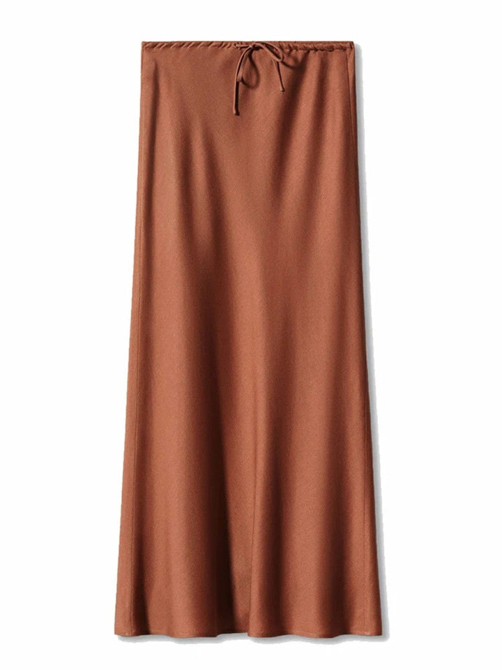 Elegant High-Waist Straight Maxi Skirt