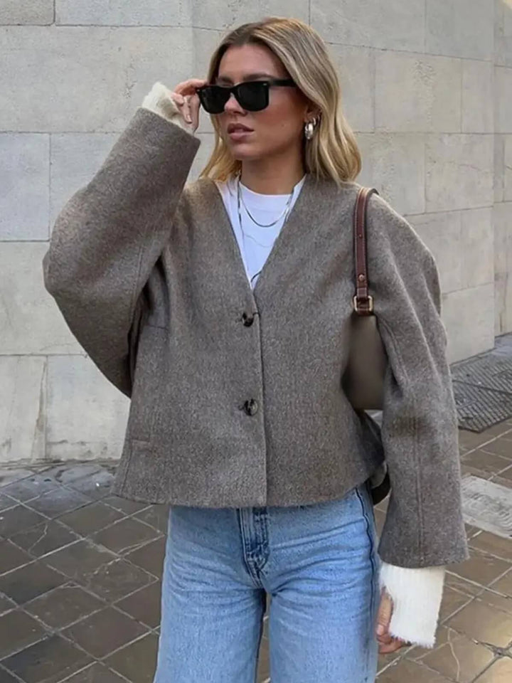 Blazer V-Neck Loose Coat