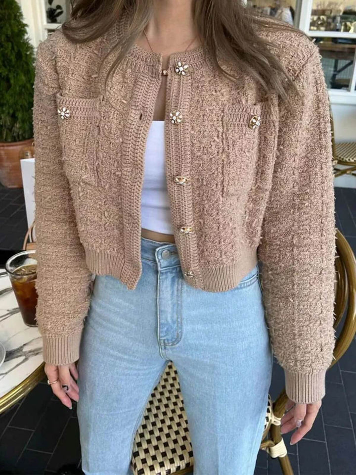Retro Long Sleeve Cardigan