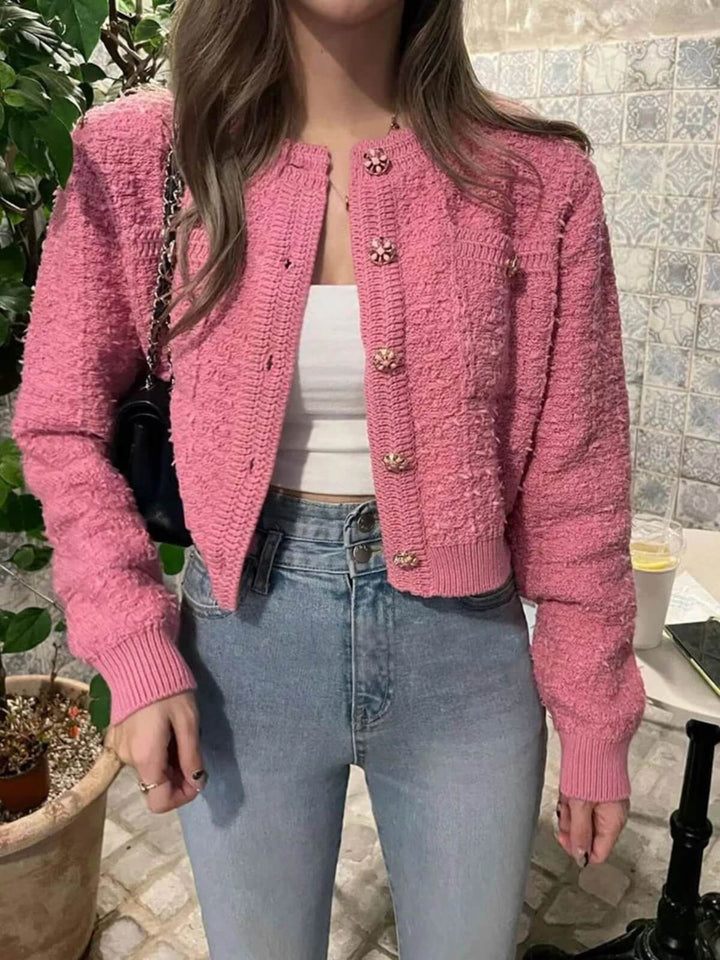 Retro Long Sleeve Cardigan