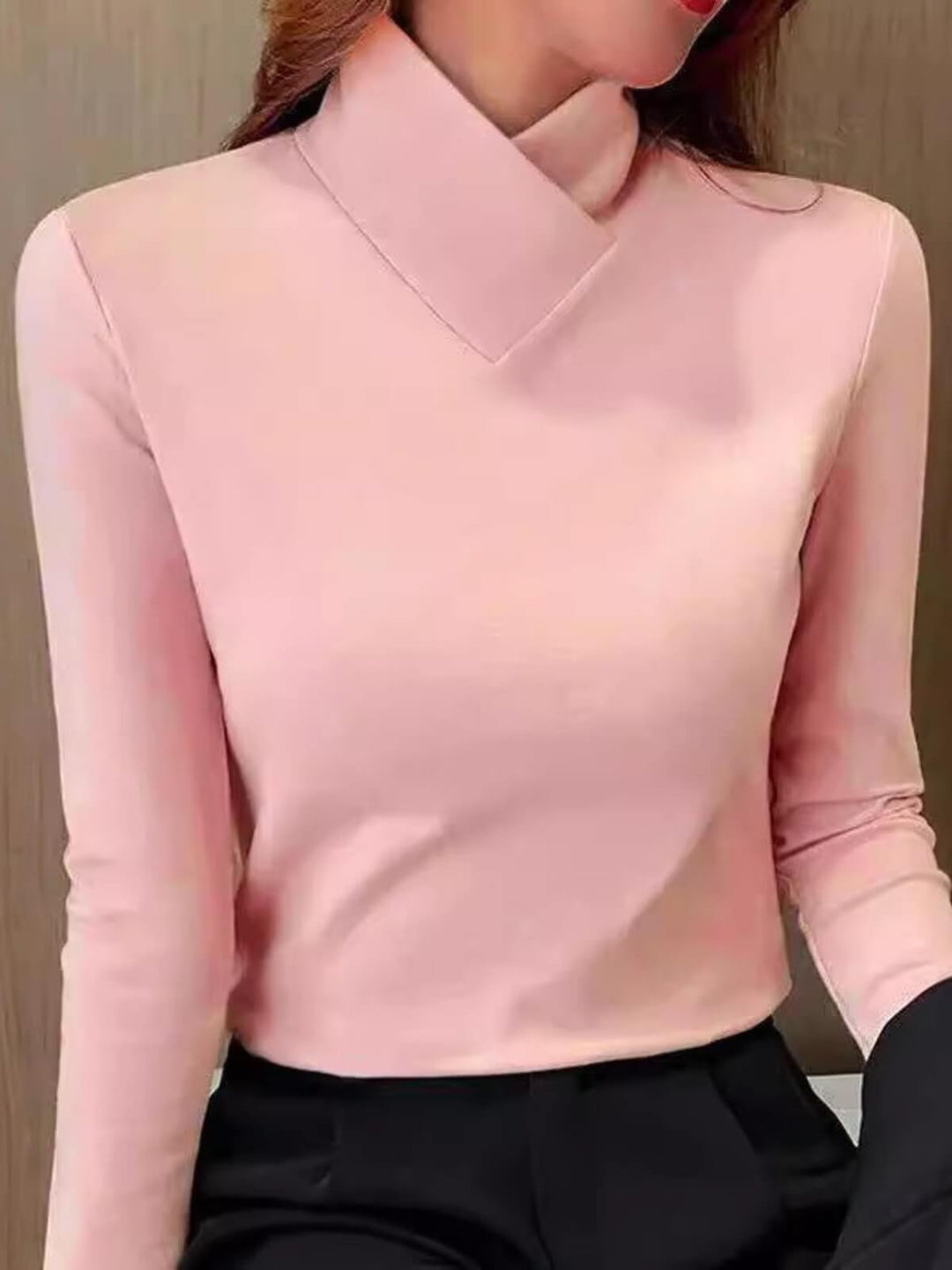 Turtleneck Sweater with High Collar