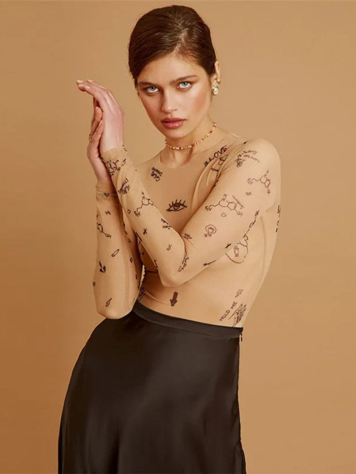 Sexy Slim Fit Long Sleeve O-Neck Bodysuit