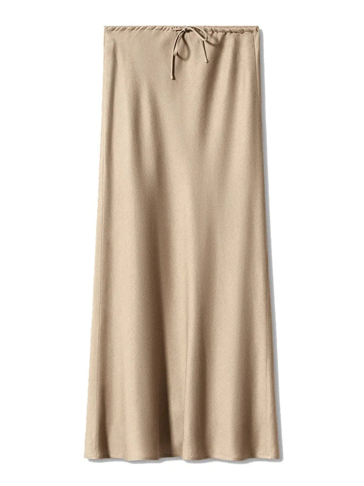 Elegant High-Waist Straight Maxi Skirt