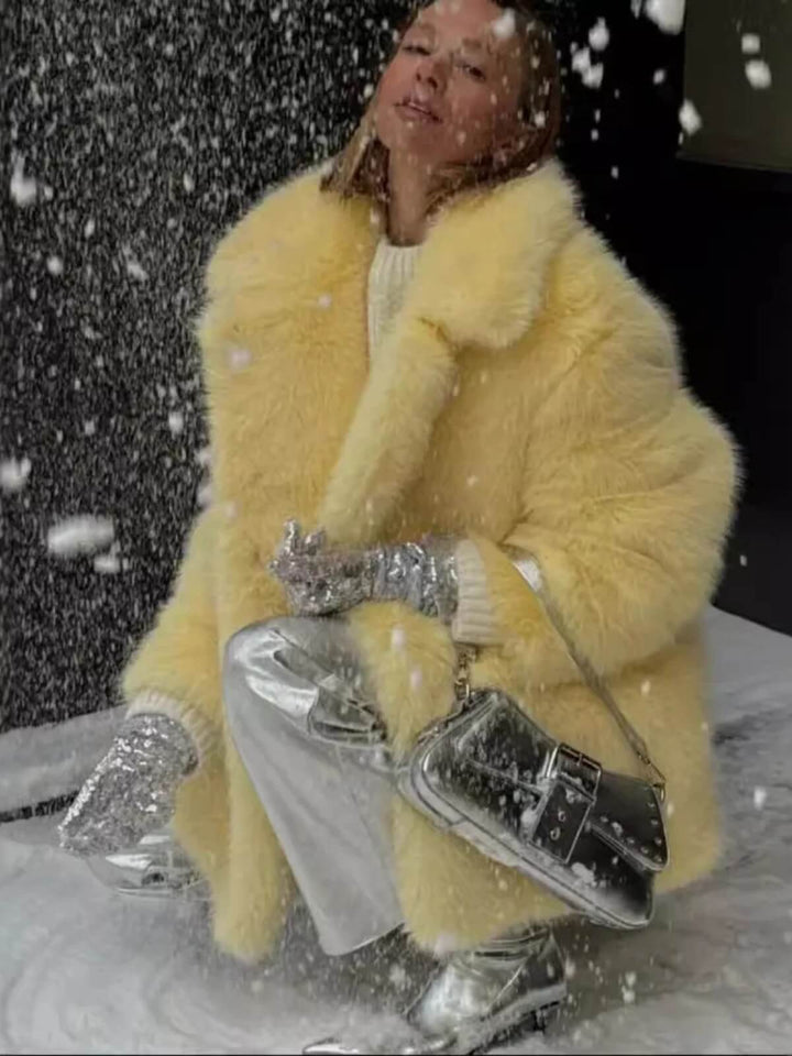 Casual Thick High Quality Fluffy Mid-Length Coat