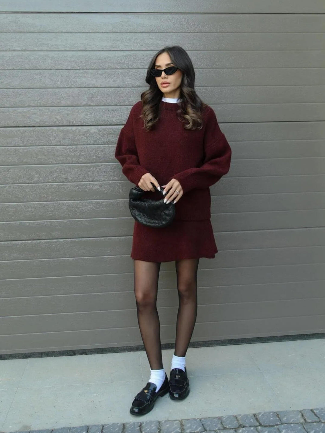 Elegant Sweater Skirt Set