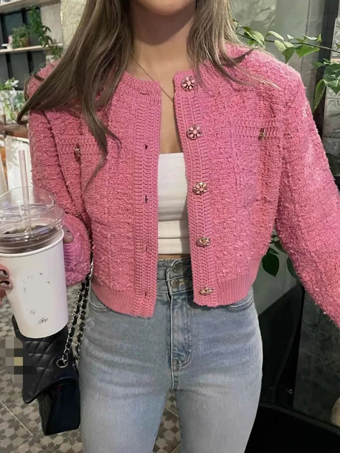Retro Long Sleeve Cardigan