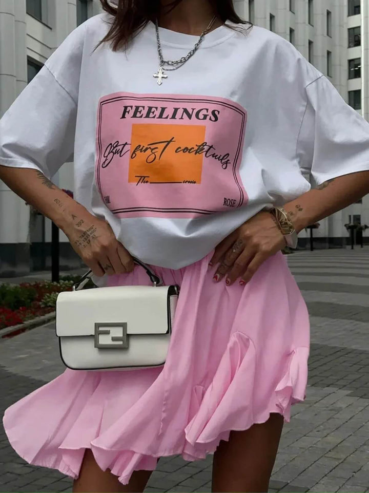Vintage Ruffle Tennis Mini Skirt