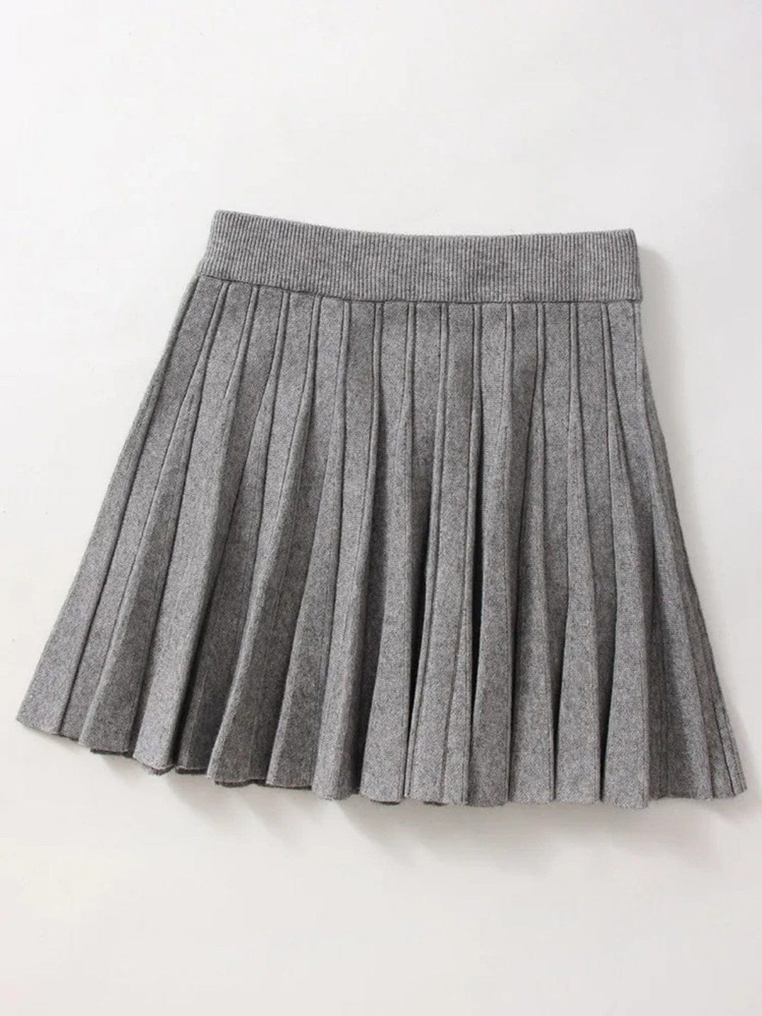 Women's Spring Knitted Pleated Mini Skirt
