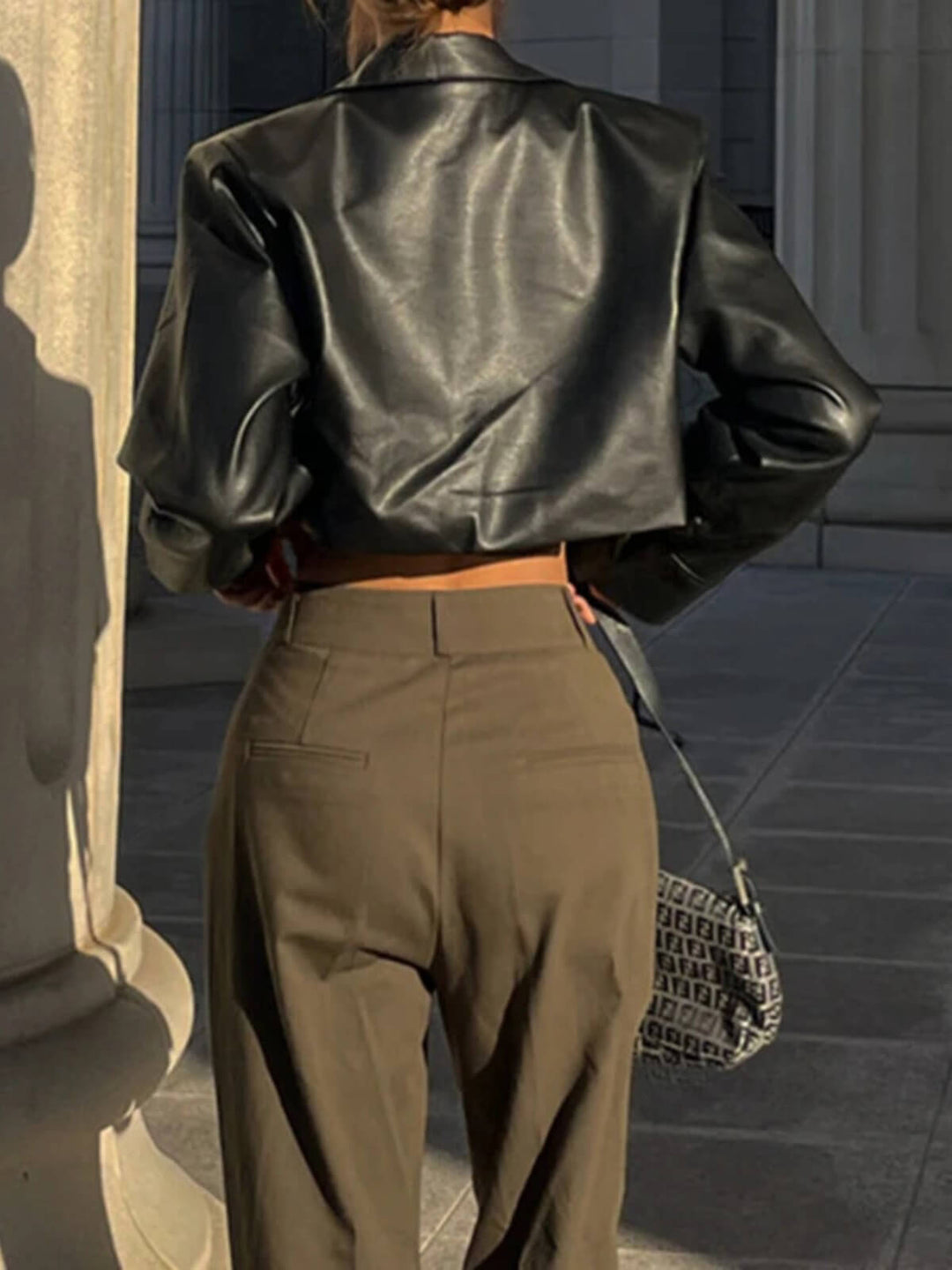 Casual Turn-Down Collar Short Coat