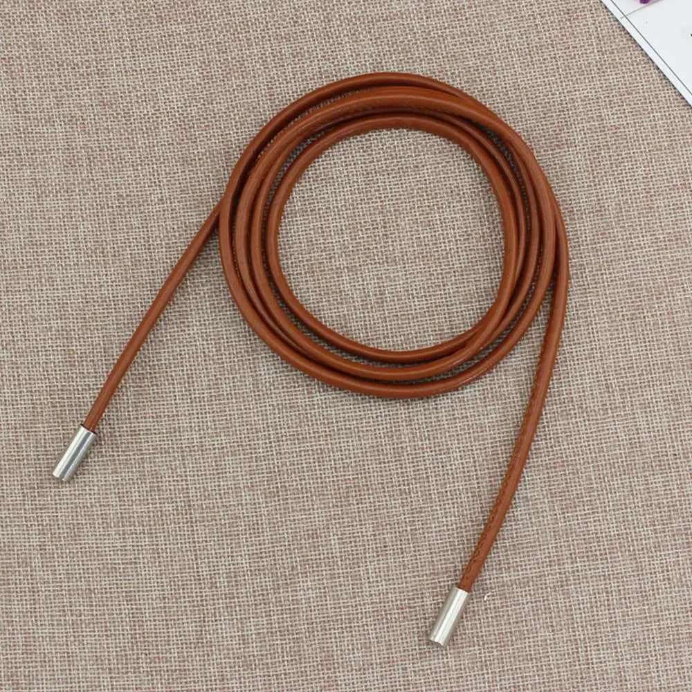 Vintage Leather Rope Round String Design Waist Belt