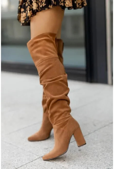 Thigh-High Heel Pointed Shoes