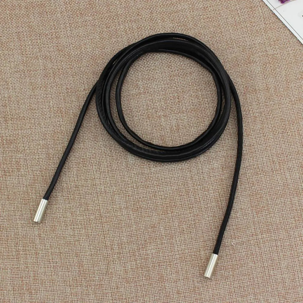 Vintage Leather Rope Round String Design Waist Belt