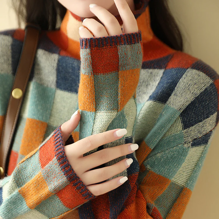 Colourful Turtleneck Sweater